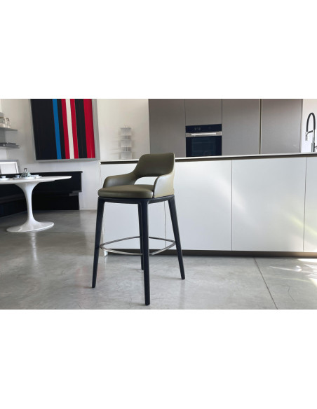 Sgabello Sophie Light in pelle verde (Offerta Expo) Poliform - 3