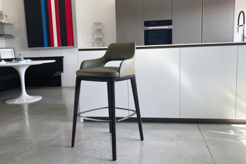 Tabouret Sophie Light en cuir vert (Offre Expo) Poliform - 3