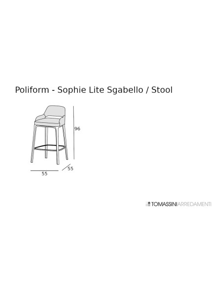 Sgabello Sophie Lite in pelle verde (Offerta Expo) Poliform - 8