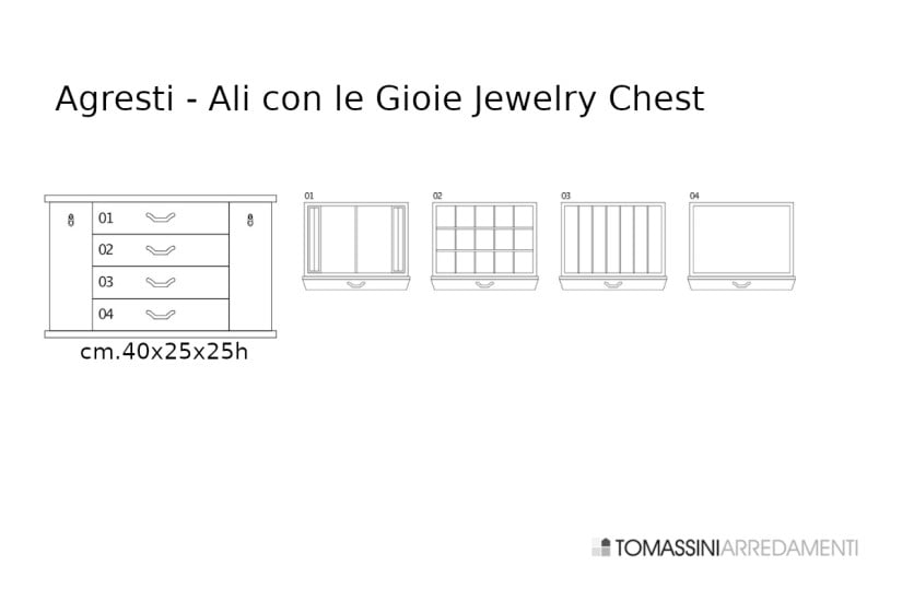 Coffre à bijoux Ali con le Gioie Agresti - 2