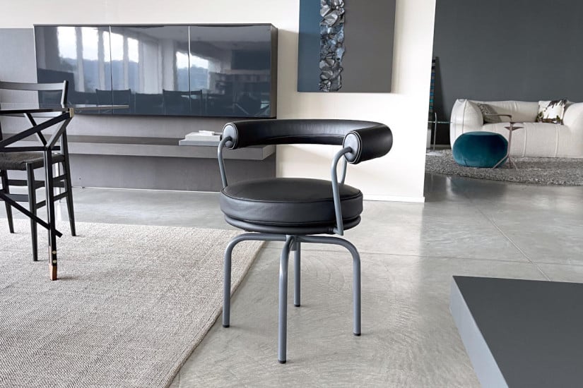 LC7 Anthracite Leather Chair (Expo Offer)  - 2