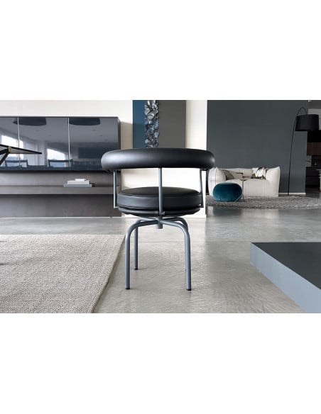 LC7 Anthracite Leather Chair (Expo Offer)  - 4