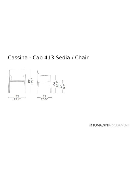 Sedia Cab 413 in cuoio (Offerta Expo)  - 7
