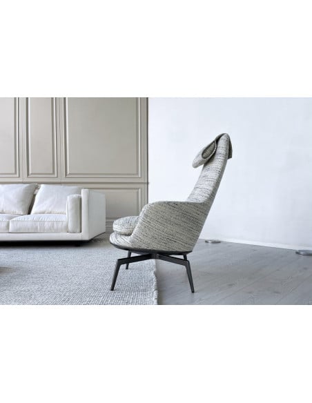 Fauteuil Caratos blanc et noir (Offre Expo) Maxalto - 3