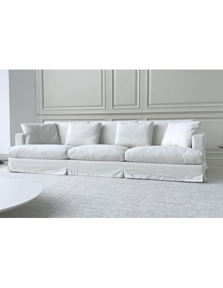 Canapé Karma en tissu blanc (Offre Expo) Saba - 3