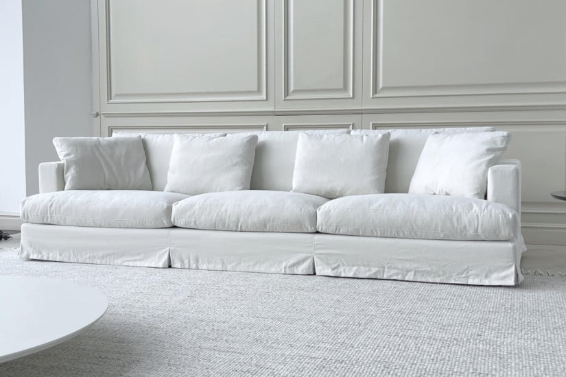 Karma White Fabric Sofa (Expo Offer) Saba - 3