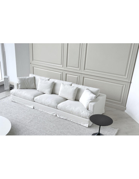 Canapé Karma en tissu blanc (Offre Expo) Saba - 4