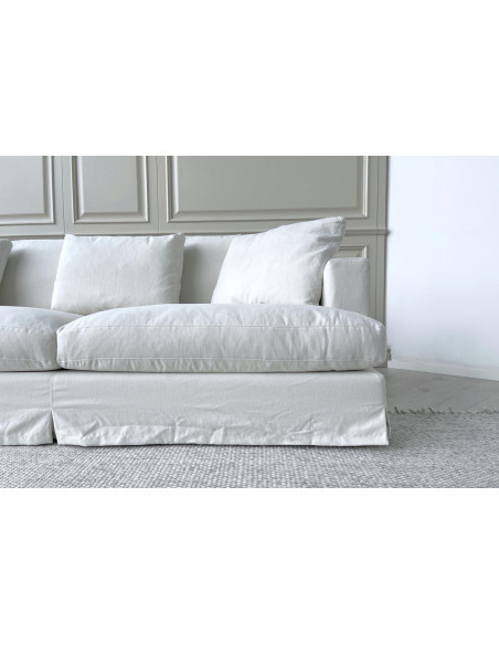 Karma White Fabric Sofa (Expo Offer) Saba - 5