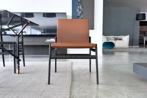 Ipanema Brown Leather Chair (Expo Offer) Poliform - 6 2