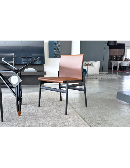 Chaise Ipanema en cuir marron (Offre Expo) Poliform - 2
