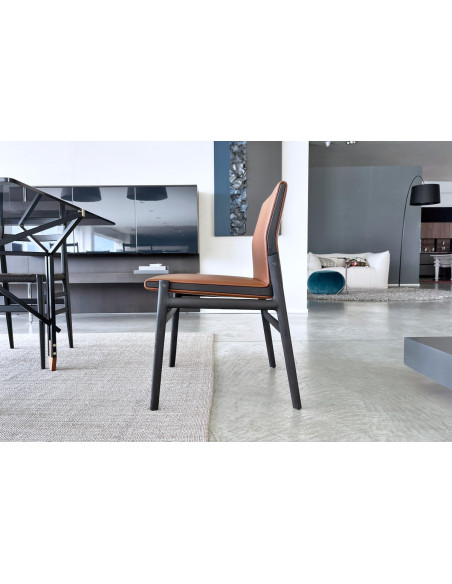 Ipanema Brown Leather Chair (Expo Offer) Poliform - 3