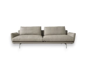Get Back Dove Gray Leather Sofa (Expo Offer) Poltrona Frau - 6