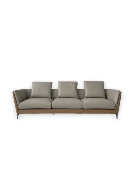 Divano Bretagne in pelle marrone (Offerta Expo)  - 8