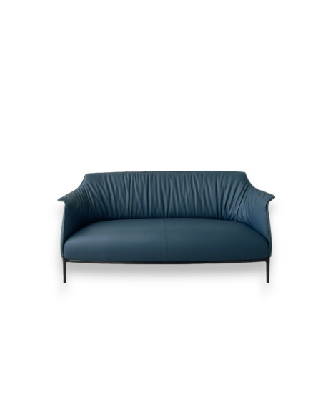 Canapé Archibald en cuir bleu poussière (Offre Expo) Poltrona Frau - 8