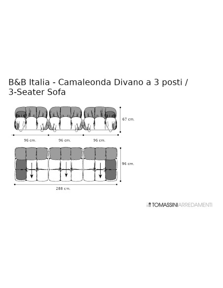 Divano Camaleonda grigio e marrone (Offerta Expo) B&B Italia - 10