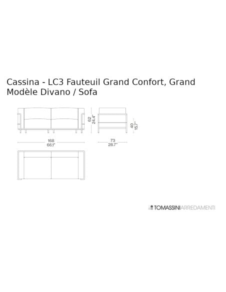 Divano LC3 Fauteuil Grand Confort, Grand Modèle bianco (Offerta Expo) Cassina - 5