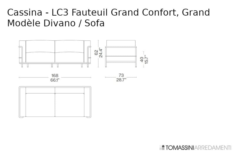 Divano LC3 Fauteuil Grand Confort, Grand Modèle bianco (Offerta Expo) Cassina - 5