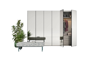 Crystal hinged doors wardrobe Novamobili - 3 2