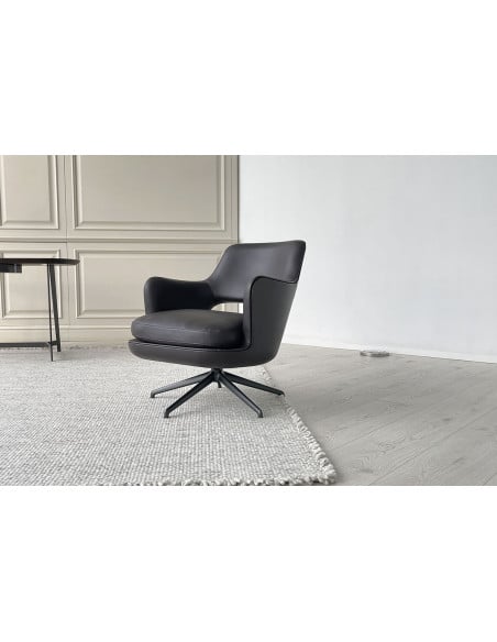 Fauteuil Eliseo en cuir marron (Offre Expo) Flexform - 1
