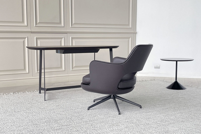 Fauteuil en cuir marron (Offre Expo) - 3