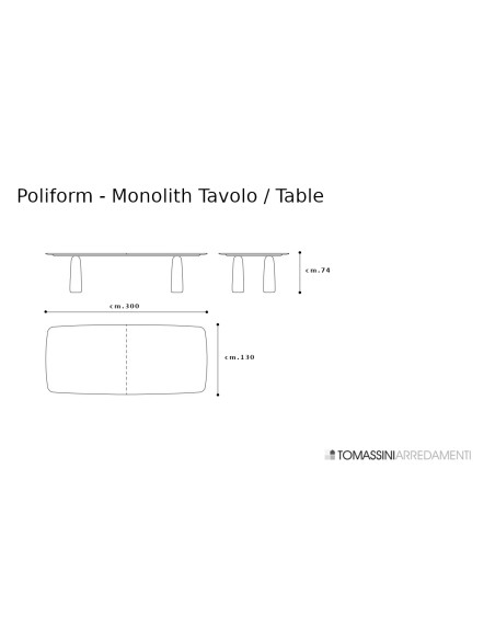 Monolith Travertine Table (Expo Offer) Poliform - 9