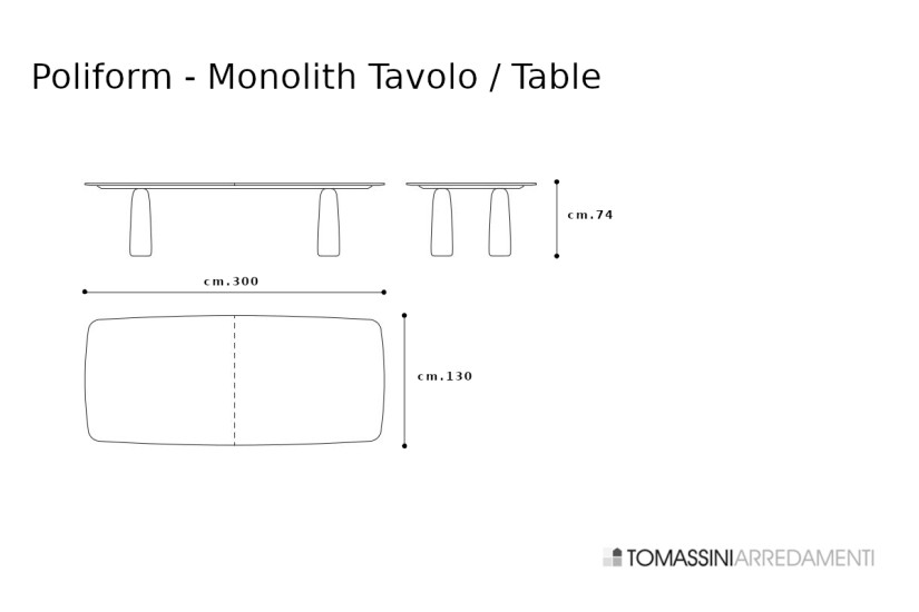 Tavolo Monolith in travertino (Offerta Expo) Poliform - 9