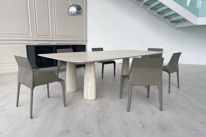 Tavolo Monolith in travertino (Offerta Expo) Poliform - 2