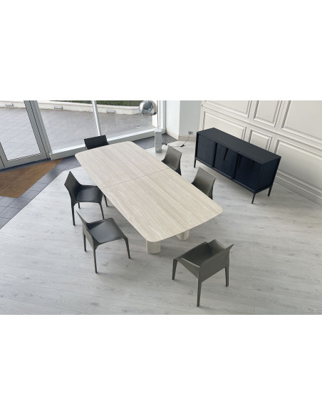 Monolith Travertine Table (Expo Offer) Poliform - 4