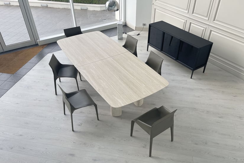 Monolith Travertine Table (Expo Offer) Poliform - 4
