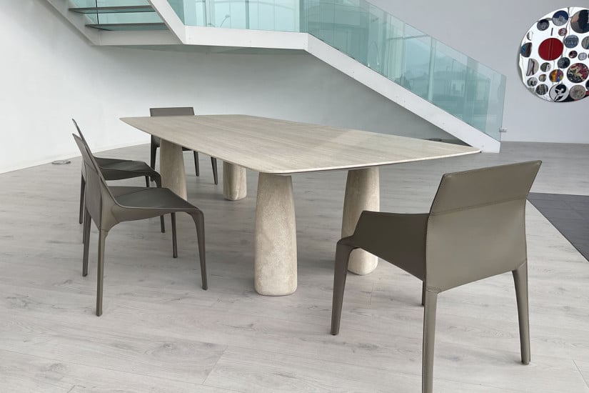 Tavolo Monolith in travertino (Offerta Expo) Poliform - 5