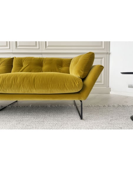New York Suite Yellow Velvet Sofa (Expo Offer) Saba - 3