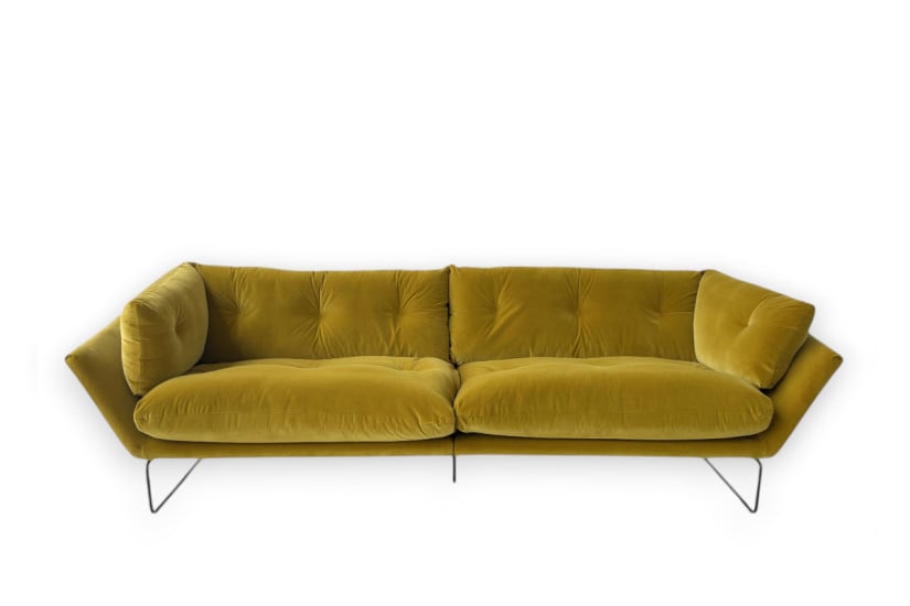 New York Suite Yellow Velvet Sofa (Expo Offer) Saba - 8