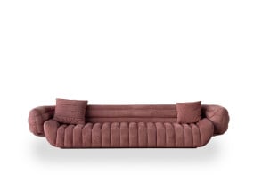 Divano Tactile in pelle bordeaux (Offerta Expo) Baxter - 6