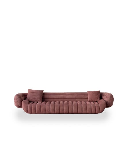 Canapé Tactile en cuir bordeaux (Offre Expo) Baxter - 6