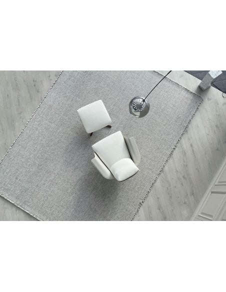 Poltrona e Pouf Clori in tessuto bianco (Offerta Expo) Giorgetti - 6