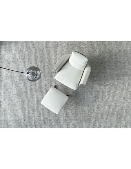 Poltrona e Pouf Clori in tessuto bianco (Offerta Expo) Giorgetti - 7