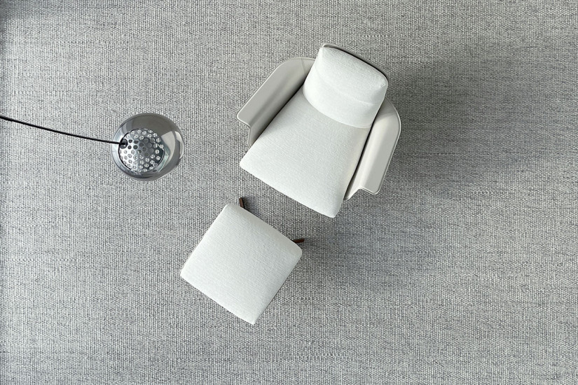 Poltrona e Pouf Clori in tessuto bianco (Offerta Expo) Giorgetti - 7