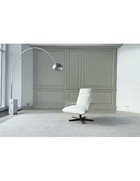 Poltrona e Pouf Clori in tessuto bianco (Offerta Expo) Giorgetti - 1