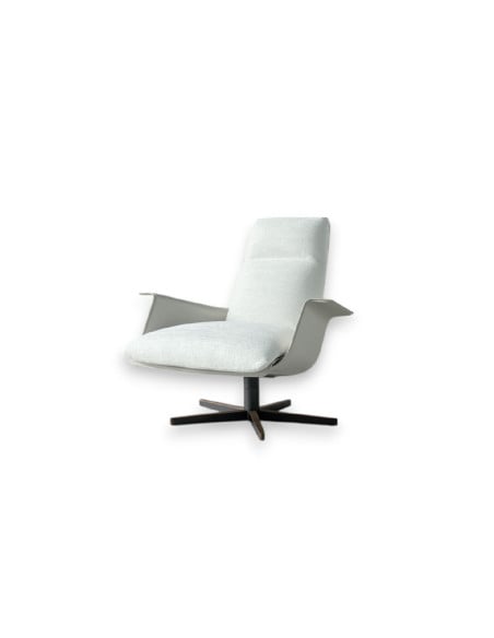 Fauteuil et Pouf Clori en tissu blanc (Offre Expo) Giorgetti - 8