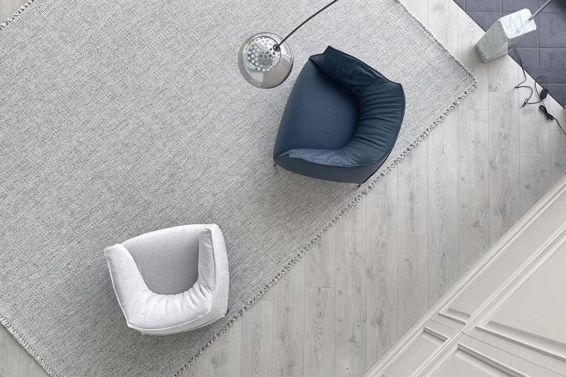 Archibald Large Blue Leather Armchair (Expo Offer) Poltrona Frau - 6