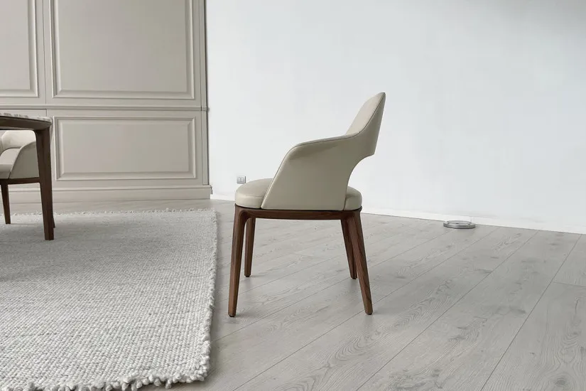 Sophie Lite Beige Leather Chair (Expo Offer)  - 3