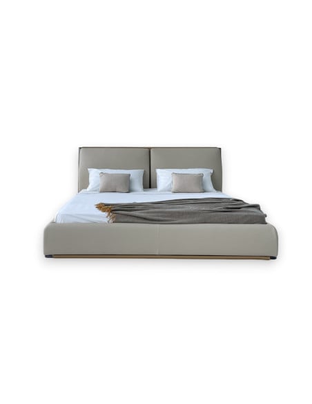 Lit Adam en cuir beige (Offre Expo) Giorgetti - 7