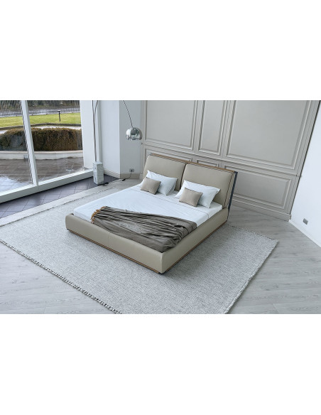 Adam Beige Leather Bed (Expo Offer) Giorgetti - 4