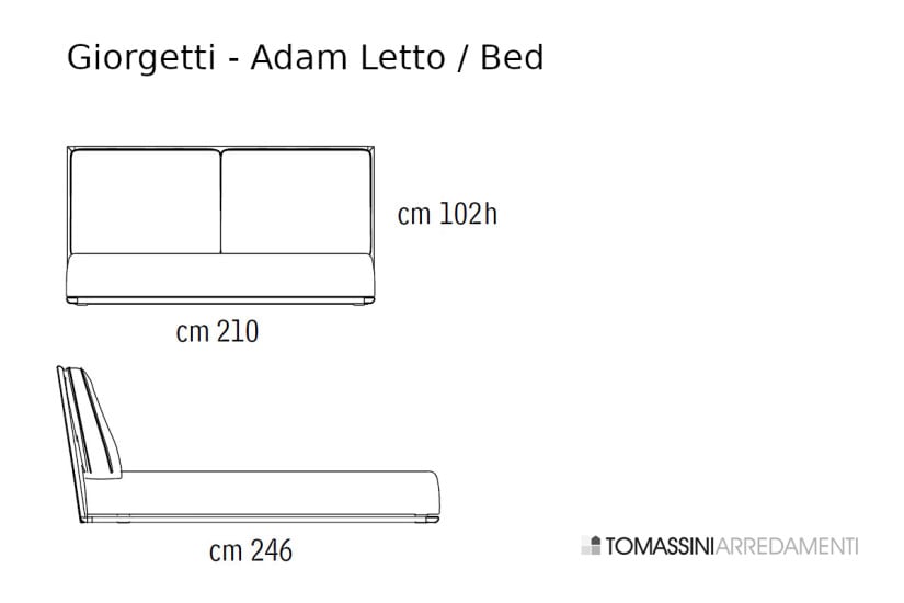 Letto Adam in pelle beige (Offerta Expo) Giorgetti - 8