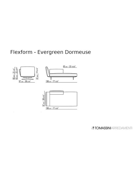 Dormeuse Evergreen in tessuto bianco (Offerta Expo) Flexform - 8