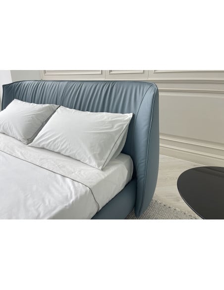 Archibald Blue Leather Bed (Expo Offer) Poltrona Frau - 4