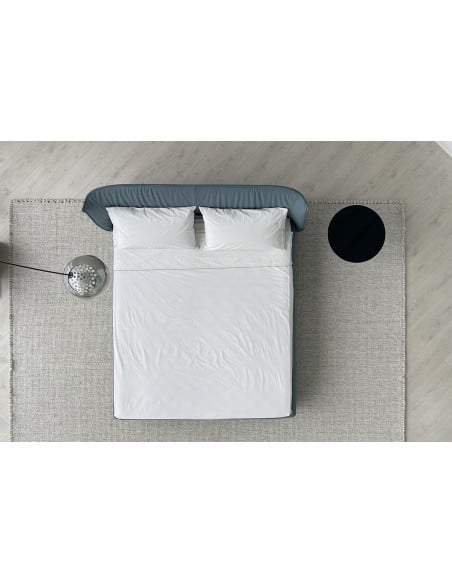 Archibald Blue Leather Bed (Expo Offer) Poltrona Frau - 7