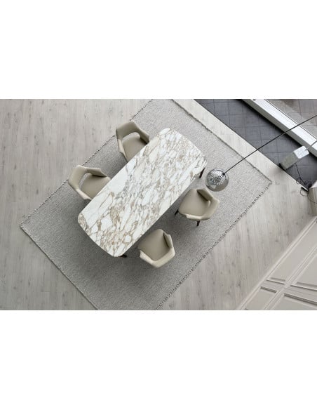 Henry Table in Calacatta marble (Expo Offer) Poliform - 3