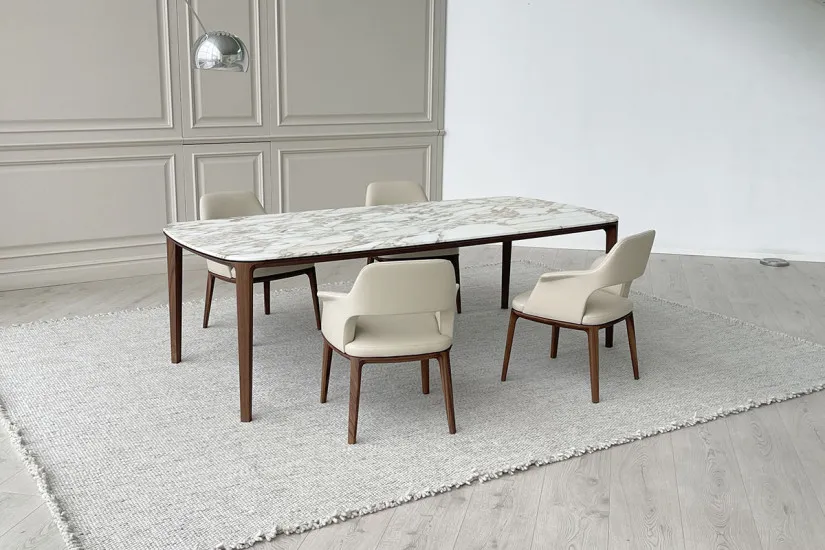 Henry Table in Calacatta marble (Expo Offer) Poliform - 6
