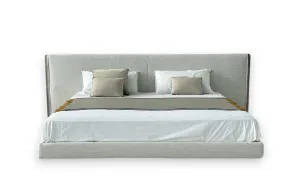 Yume Bed in Sand-Colored Fabric (Expo Offer) Poliform - 9
